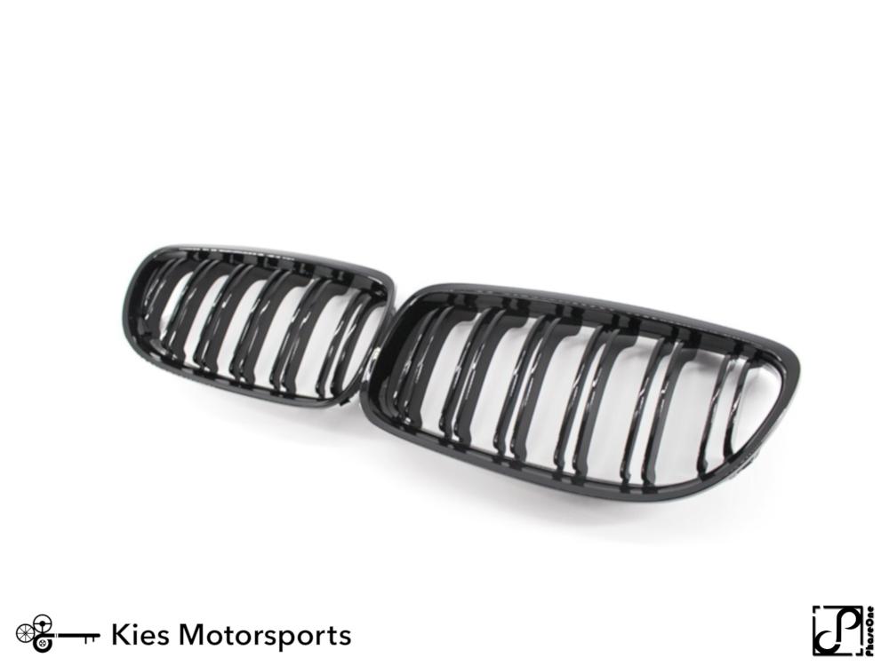 2008-2012 BMW LCI E90 3 Series Double Slatted Kidney Grills - Kies Motorsports