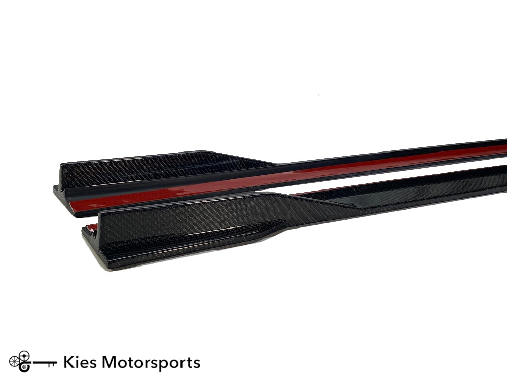 2019-2022 BMW 3 Series (G20) Competition Inspired Carbon Fiber Side Skirt Extensions